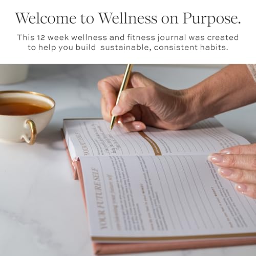 Paper & Progress Wellness Journal – 12-Week Fitness & Self Care Journal for Women | Daily Habit Tracker, Meal Planner, Workout Log, Weekly Reflections & Mindset Coaching Prompts - color: Clay Pink