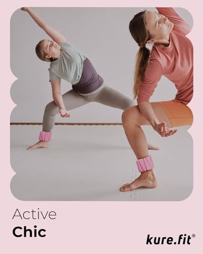 Pilates Weight | Wrist & Ankle Weights for Women | Weighted Bangles | 1LB/ 2LB Each (Set of 2) - color: Pink, size: 1 LB