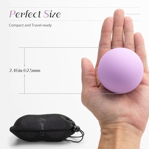 SUBCULTUREPICK Massage Lacrosse Balls for Myofascial Release,Yoga Deep Tissue Massage,Trigger Point Therapy and Foot Plantar Fasciitis,Muscle Soreness Massager Ball (2 Packs) (Orange) - color: Orange