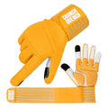 Weight Lifting Gloves with Wrist Support - GymGloves - Leather Palm Anti-Slip Grip - Full Palm Protection - Breathable - WorkoutGloves - Multi-Use Fitness Gear for Men & Women - size: Medium