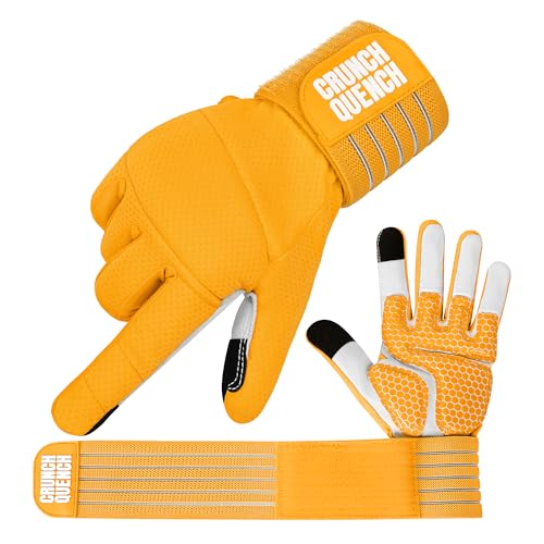 Weight Lifting Gloves with Wrist Support - GymGloves - Leather Palm Anti-Slip Grip - Full Palm Protection - Breathable - WorkoutGloves - Multi-Use Fitness Gear for Men & Women - size: X-Large
