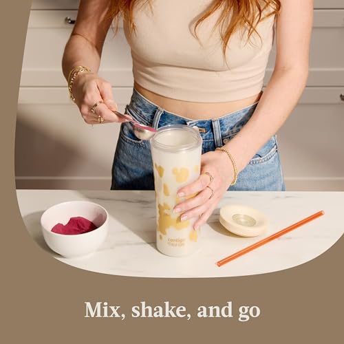Contigo x Ally Love Shake & Go Tumbler, Autoclose Lid, Leak Proof, 20oz, Oatmilk - color: Oatmilk