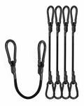 18'' Real Heavy Duty Carabiner Bungee Cords Outdoor with 190 Lbs Max Break Strength, Black Bungee Straps with Upgraded Carabiner Hooks for Luggage Rack, Cargo, Hand Carts, Bike, Camping, etc (4 Pcs) - size: 18'', style: Black