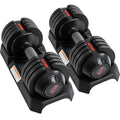 ALTLER Adjustable Dumbbell Set, 25/52LB Pair with Tray for Workout Strength Training Fitness, Adjustable Weight Dial Dumbbell with Anti-Slip Handle and Weight Plate for Home Exercise - size: 25LBS PAIR