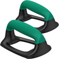 Kipika Push Up Bars, Pushup Stands With Thickened Soft Plastic Handle, Stable and Non-Slip Base, Pushup Handles Perfect for Floor Strength Training - color: E: Black & Green