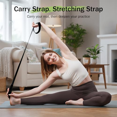 Slim Panda Yoga Mat Straps for Carrying, Adjustable Yoga Mat Carrier Sling Fits All Mats(Mat Not Included) - color: Black, size: 90 inches