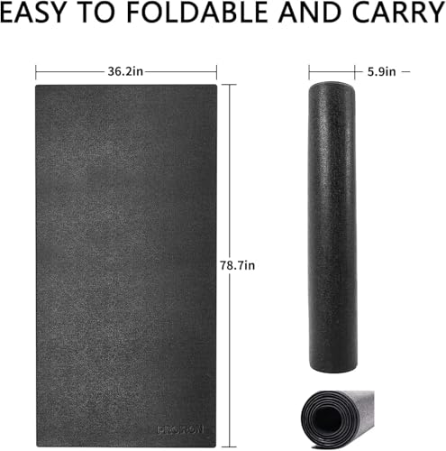 PROIRON Heavy Duty Exercise Equipment Mat, Treadmill Mat - 45"x32", 48"x24", 78"x36" - Floor Protector for Home Gym, Exercise Bike, Weight Bench, Rowing Machine, Cross Trainer - size: 78"x36"