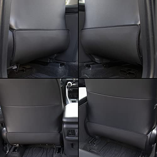 XITER 2Pcs Leather Seat Back Kick Protectors Auto Kick Mats for Toyota RAV4 2019 2020 2021 2022 2023 2024 2025 Accessories(Black)