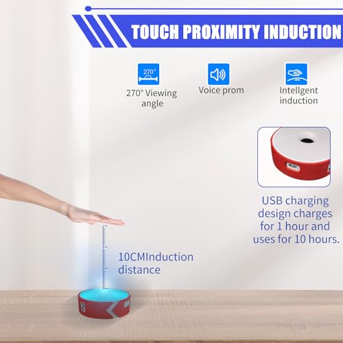 Sports Agility Light, Agility Training Light, USB Charging, Lasts 10 Hours, 10cm Height Sensing Distance, 4 Light Colors, 4 Modes, 270 Degree Viewable Angle Improve Reflex - color: Red Shell-3PCS
