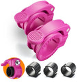 Narrow Barbell Clips 2.5cm Width for Olympic Bars, 0.9-1.18inch Adjustable Weight Clamps, Quick Release Locking Collars for Weightlifting - color: Rose
