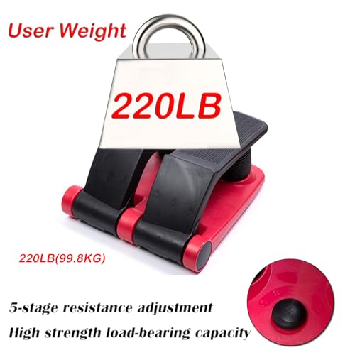 INTBUYING Mini Twist Stepper for Exercise Workout at Home with Resistance Bands Quiet Step Machine Portable with LCD Monitor and Non-Slip Pedals for Gym Home