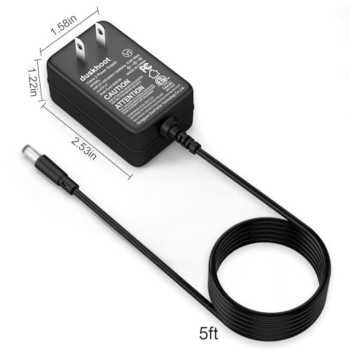 12V Power Adapter for Charging COMFIER CF-3401 CF3401 10 Motors | Massage Mat with Heat DC12V Power Supply Charger Cord Cable