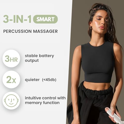 Niclove The Upgraded 3-in-1 Personal Massager – 3H Powerful Vibration, Quiet & Waterproof – 20 Modes 8 Speeds Muscle Therapy Stick for Deep Tissue, Sports Recovery, Cordless & Travel Friendly (Black) - color: Black