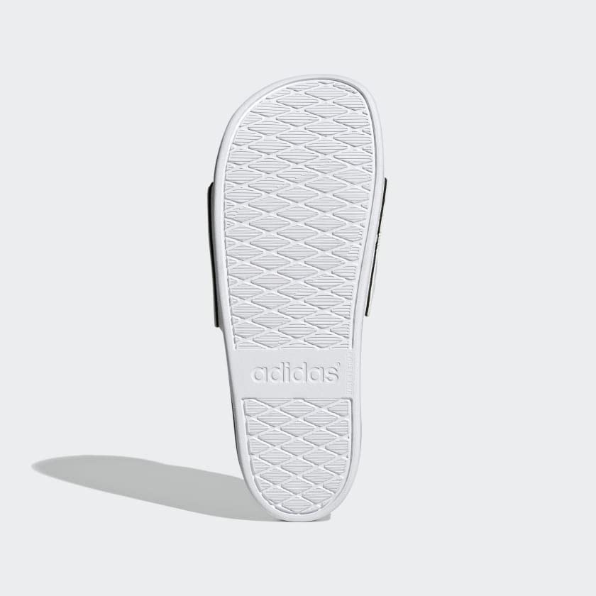 adidas Women's Adilette Comfort Slides - color: White/Grey/White, size: 19 Women/18 Men
