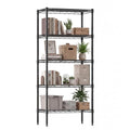 DUMOS 5-Tier Metal Wire Storage Shelves, Adjustable Standing Storage Rack Shelf, Heavy Duty Steel Shelving Unit Organizers for Kitchen Bathroom Pantry Garage, 23.2" Wx13.4 Dx59.8 H, Black - size: 5 Tiers-59.8"H without wheels