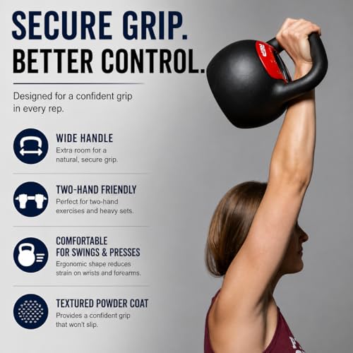 Rep Fitness Adjustable Kettlebell | Weight Set for Home Gym | Strength Training Equipment for Men & Women | Compact Steel Bell with Ergonomic Handle | 20–40 lb (9–18 kg) Variable Options - color: Red | 16 Kg