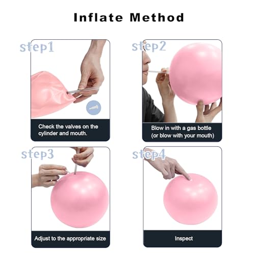 Exercise Ball for Workouts, 9 Inch Pilates Ball Anti-Burst and Slip Resistant Yoga Ball for Gym Fitness and Physical Therapy - color: Pink 25cm