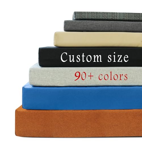 ROFIELTY Custom Size Bench Cushion for Indoor/Outdoor Patio Furniture/Window Seat 90+ Colors to Choose from,High-Resilience Foam,Double Piping Outdoor Bench Cushion Waterproof
