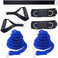 Resistance Speed Training Set, 8pcs Exercise Explosive Force Bounce Physical Equipment Double Rope Improve Agility Power Strength for Jumping Basketball Tennis Football Volleyball - color: Blue-6.6ft