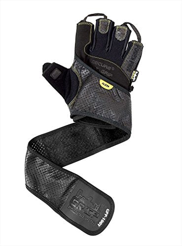 Gym Gloves Protect Your Hands & Improve Your Grip Weightlifting Grips - color: Yellow with 2.5" Wrist Wraps, size: Medium