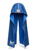 MISSION Cooling Hoodie Towel, Evaporative Cool Technology, Cools Instantly When Wet, UPF 50 Sun Protection, Contours Your Head to Stay in Place, Great for Sports, Fitness, Gym - color: Astra Lapis Blue