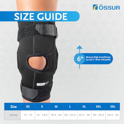 Össur Formfit Hinged Knee Wrap Brace – Adjustable ACL, PCL, MCL & LCL Knee Support with Dual Hinges, Compression & Open Patella for Meniscus Tears, Sprains, Arthritis, Sports & Injury Recovery (X-Small) - size: X-Small, style: Össur Formfit Hinged Knee Wr