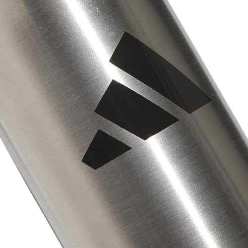 adidas Stainless Steel Metal Water Bottle 34 oz (1L) Screw Cap - color: Alumina Beige/White/Black