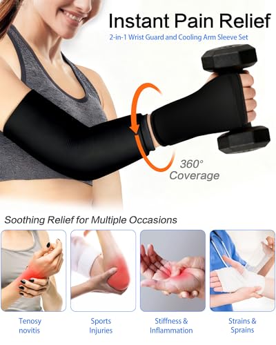 Wrist Elbow Ice Pack Wrap, Reusable Ice Pack Gel Compression, Slip-On Design,Long Lasting Cold & Warm for Pain Relief and Recovery of Elbow/Hand, Carpal Tunnel, Arthritis, Swelling(Extra Large) - color: Dark Black, size: XL-Standard