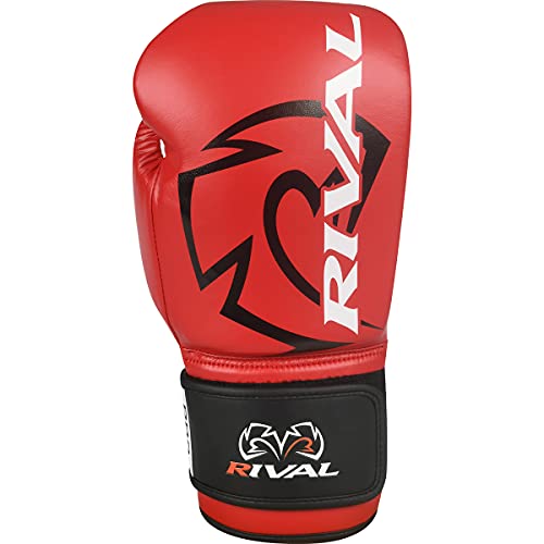 RIVAL Boxing RB2 2.0 Super Bag Gloves, Hook and Loop Closure - High-Density, Multi-Layered Padding, and Breathable Mesh Palm - color: Red, size: Large