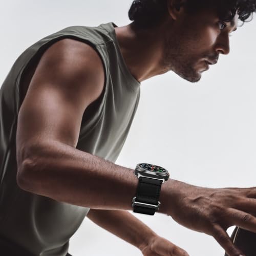 Alpine Loop Nylon Band - Compatible with Apple Watch Ultra 2/Ultra Bands 49mm 45mm 44mm for Men Women, Adjustable with Metal C Hook Strap for iWatch Ultra 2 iWatch Ultra Series 10 46mm SE/9/8/7/6/5 - color: Alpine/New Blue Black