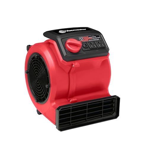 Vacmaster 3 Speed Floor Fan 156W 550CFM Air Mover Utility Blower Fan – AM201 1101 - color: Red