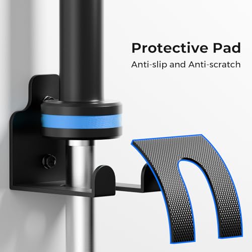 Barbell Wall Holder,Olympic Hanger,Garage Gym Bar Wall Rack,Vertical Barbell Mount Rack,Space Saving Commercial or Home Gym Accessory,Holds Under 33mm Bar Size - color: Black 1 hook