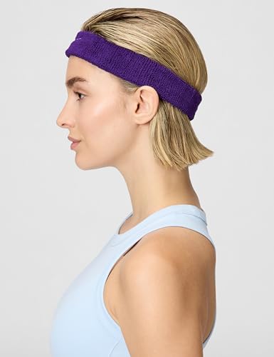 Nike Unisex Adult Swoosh Classic Headband - color: Court purple/white