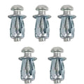Hollow Wall Anchors, M4 Carbon Steel Drywall Anchors Kit, Heavy Duty Hollow Door Anchors and Petal Nuts for Thin Walls, Hollow Doors, Aluminum Cladding and Iron Sheet, 5 Pcs - size: M4