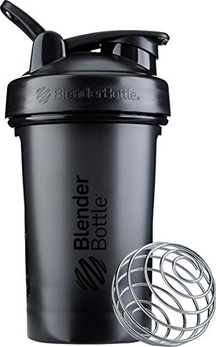 BlenderBottle Classic V2 Shaker Bottle Perfect for Protein Shakes and Pre Workout, 20-Ounce, Black - color: Black, size: 20 Ounces