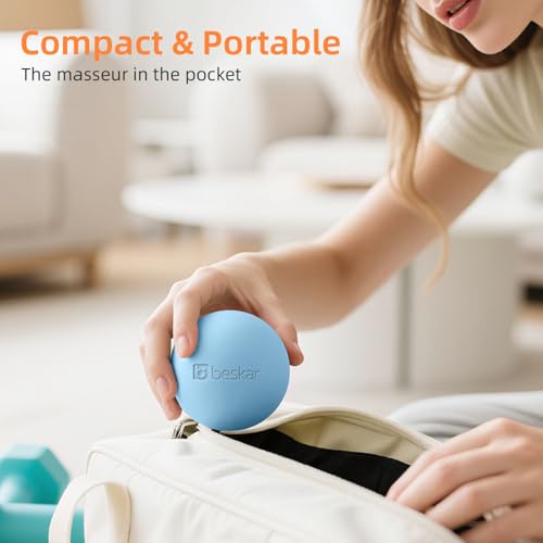 Massage Lacrosse Balls for Myofascial Release, Trigger Point Therapy and Yoga Therapy, Foot Massage Ball to Relieve Plantar Fasciitis Blue - color: Blue