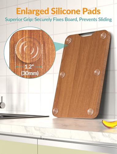 NiHome 16-Pack Non-Slip Cutting Board Feet, Self-Adhesive Silicone Pads | Washable & Reusable 1.2 Inch Oversized Design, No Screws Needed, Protects Countertops for Trays, Furniture & Chairs - size: 1.2 Inch