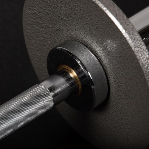 Titan Fitness Single 36in Loadable Olympic Dumbbell Bar, 400 LB Capacity, Knurled Handle for Home Gym Strength Training