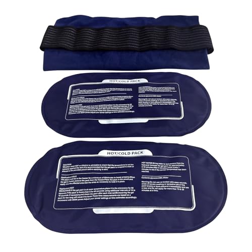 World-Bio Ice Pack for Injuries Reusable, Ice Packs with Adjustable Straps | Two Packs Double The Convenience, Stays Soft Even After Freezing, Adjustable Fit Stays In Place, Reusable Built To Last - size: 3 Count 9.8" x 5.1"