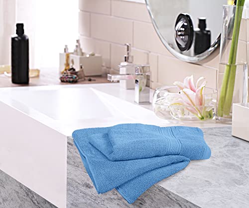 Utopia Towels 6 Pack Premium Hand Towels Set, 16 by 28 inches, 100% Ring Spun Cotton, Ultra Soft and Highly Absorbent 600GSM Towels for Bathroom, Gym, Shower, Hotel, and Spa, Electric Blue - color: Electric Blue, size: 6 Hand Towels