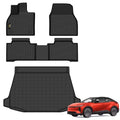 Floor Mats & Cargo Liner Custom Fit for Toyota C-HR 2026 All Weather TPE Rubber Floor Liners Full Set Automotive Mat for Toyota C-HR Accessories, Black - size: For Toyota C-HR 2026