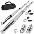 DASKING 4ft/4.9ft Barbell, 1-Inch Standard Detachable Bar, Portable Strength Training Bar for Weightlifting, Squat, Bench Press, Home Gym, 450LBS, Includes Silent Collars