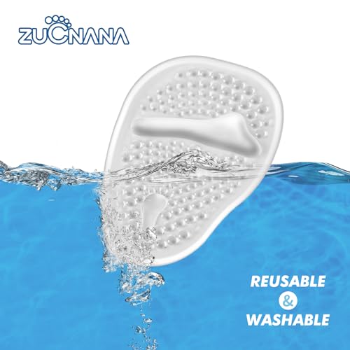 ZUCNANA Ball of Foot Cushions, Metatarsal Pads Women (2 Pairs), Non-Slip Heel Inserts for Women, Gel Heel Cushions for Foot Pain Relief and Comfort | One Size Fits Any (Beige & Clear) - color: Beige + Clear