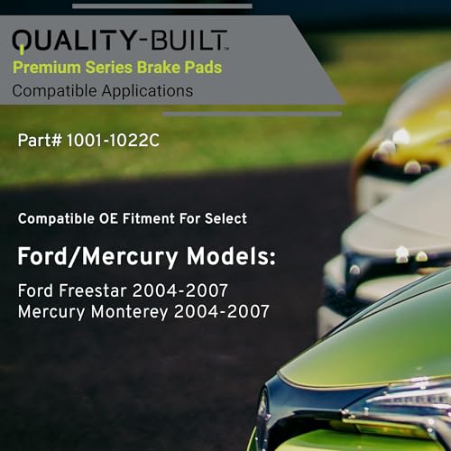 QUALITY-BUILT Front Ceramic Brake Pads, Premium 1001-1022C, Compatible with 2004-2007 Ford/Mercury (Freestar,Monterey) - size: BP1022-C