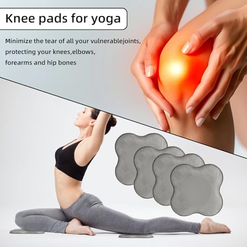 2 packs Yoga Knee Pad Mats Extra Thick for Knees Elbows Wrist Hands Head Foam Pilates Kneeling pad Yoga Knee Cushion Thick Exercise Pads for Knees Elbows Wrist Hands Head Foam Pilates Kneeling pad，Support Foam Pads for Women and Men - color: 4pcs grey