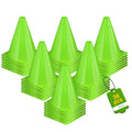 36pcs Cones 7 Inch Soccer Cones and Plastic Traffic Cones, Durable Cones for Sports Training, Ideal for Soccer, Basketball, Football, Skating, and Agility Drills Practice - color: green