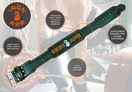 13mm Single Prong Powerlifting Belt for Weightlifting Bodybuilding Strongman 4 inch - size: Large