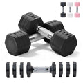 Adjustable Dumbbell Set of 2 Total 20 Lbs 4-in-1 Each 4lb 6lb 8lb 10lb 1s-Adjust Dual-Stable Free Weights for Women Men Home Gym Outdoor Workouts - color: black [20LBS Total]