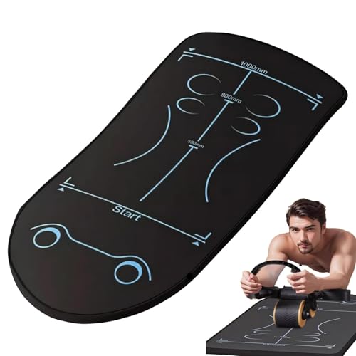 Ab Roller Mat, Non Slip Exercise Equipment Mat For Ab Roller Wheel, Floor Protector Mats, Gym Equipment Workout Pad For Pilates, Skipping, Abdominal Yoga Floor Workouts, 59x24 Inch