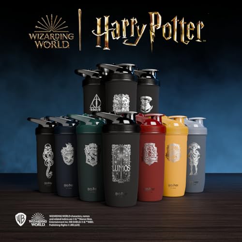 Smartshake Reforce Stainless Steel Harry Potter Lumos Style Shaker Bottle (900 ML /30oz) | Lightweight Resistance Sports Shaker Bottle with a Soft Lid | Leakproof, BPA Free & DEHP Free - color: Lumos